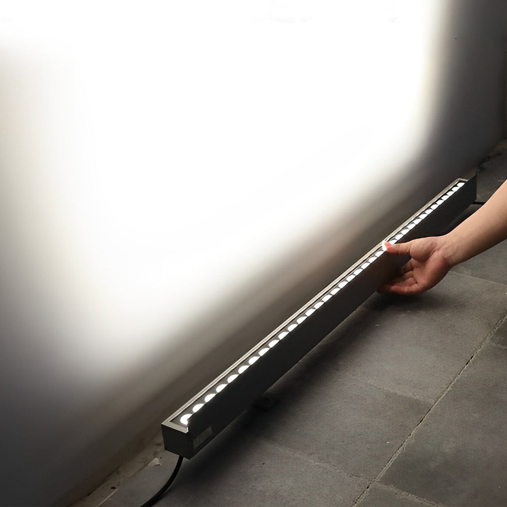 Linear LED Wall Washer Upward Outdoor Light - Aluminum RGB Landscape Lighting