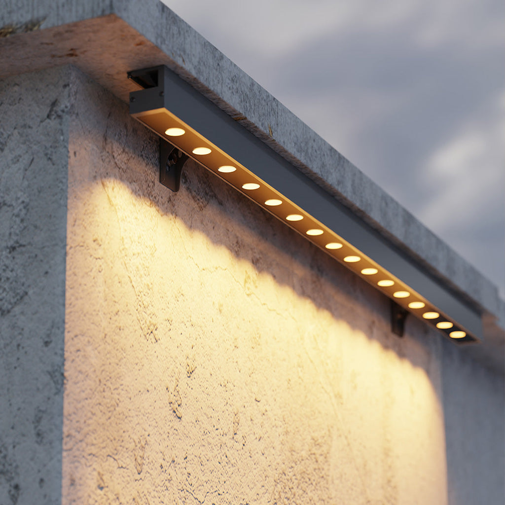 Linear LED Wall Washer Upward Outdoor Aluminum Light - Waterproof High-Intensity RGB Light for Landscape & Architectural Illumination