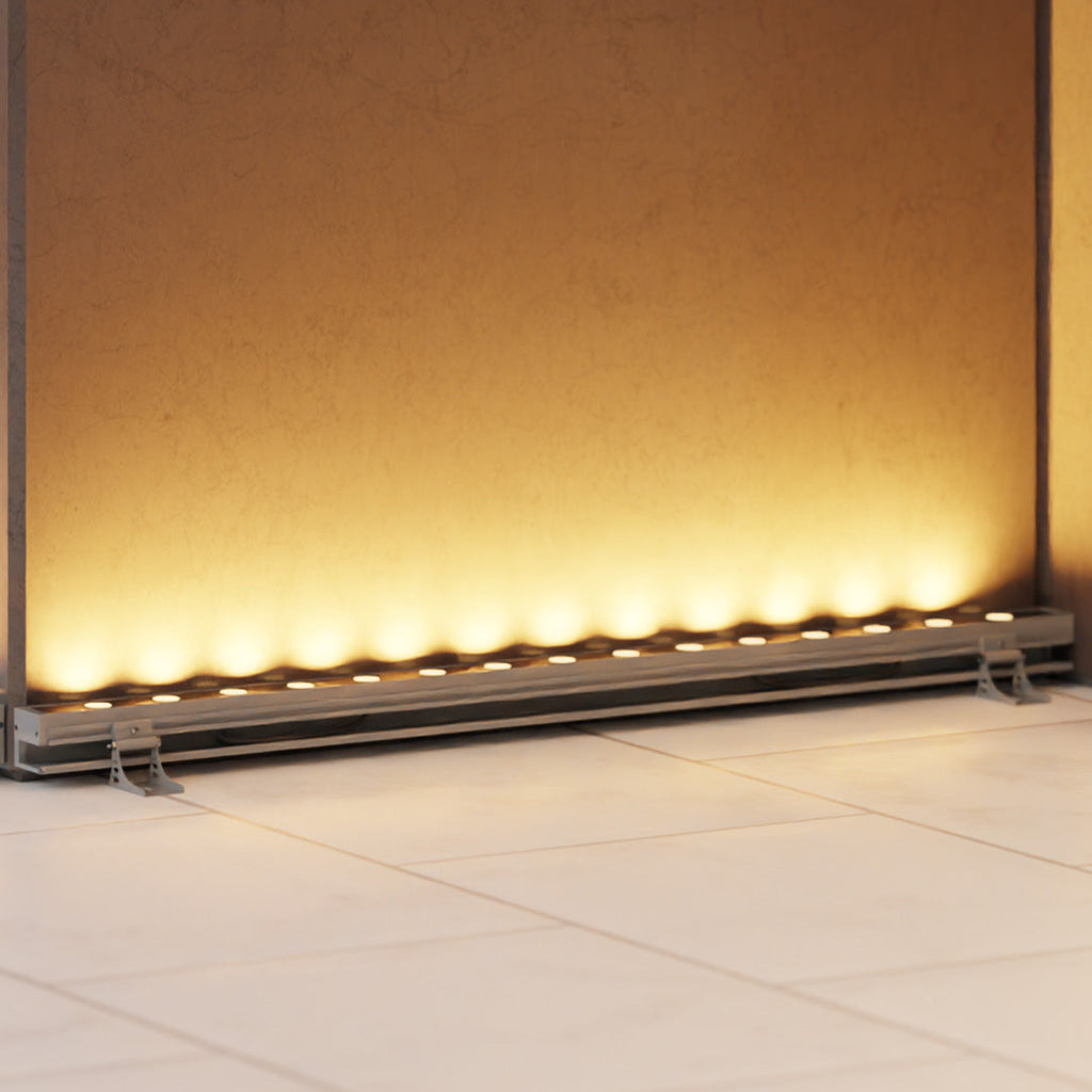 Linear LED Wall Washer Upward Outdoor Aluminum Light - Waterproof High-Intensity RGB Light for Landscape & Architectural Illumination