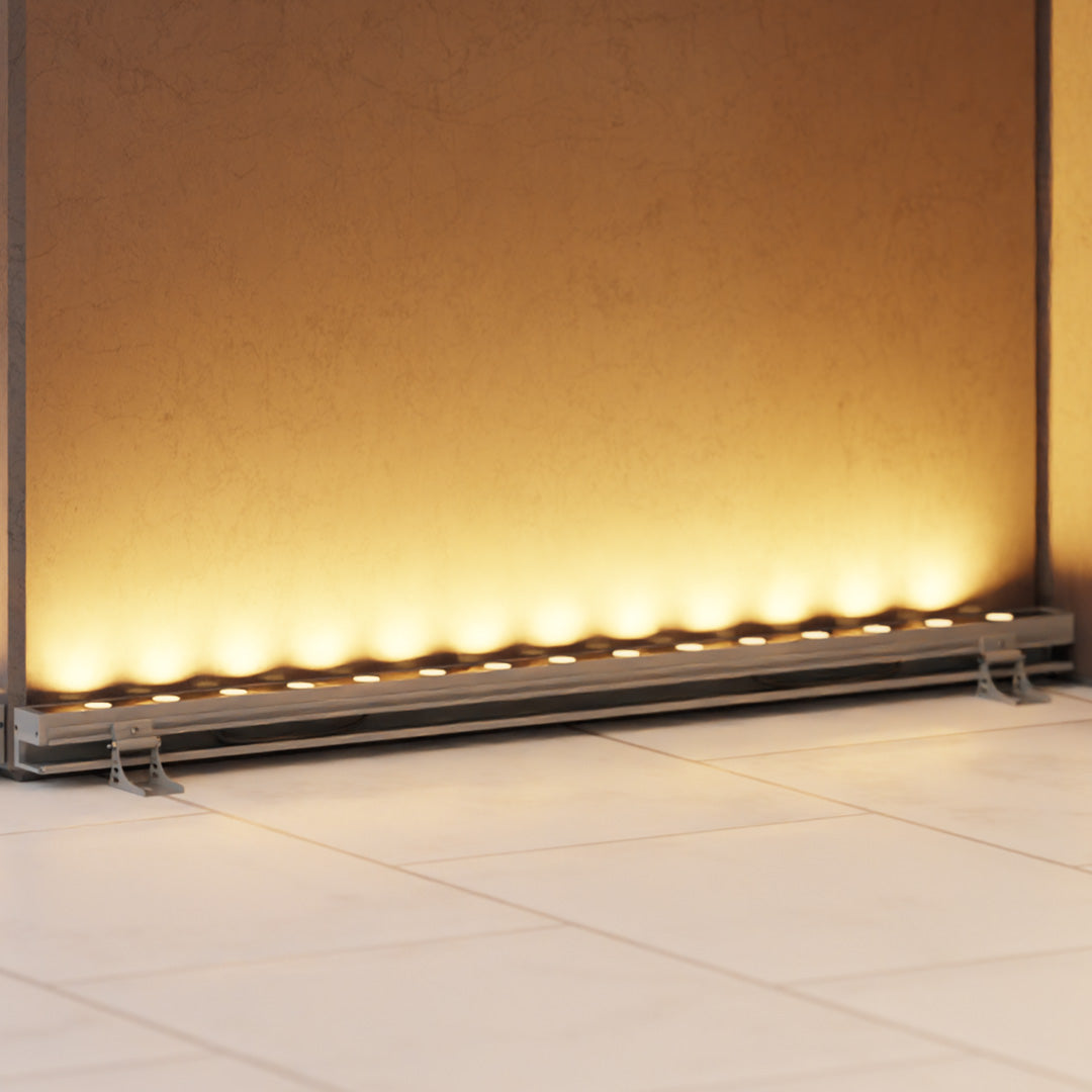 Linear LED Wall Washer Upward Outdoor Light - Aluminum RGB Landscape Lighting