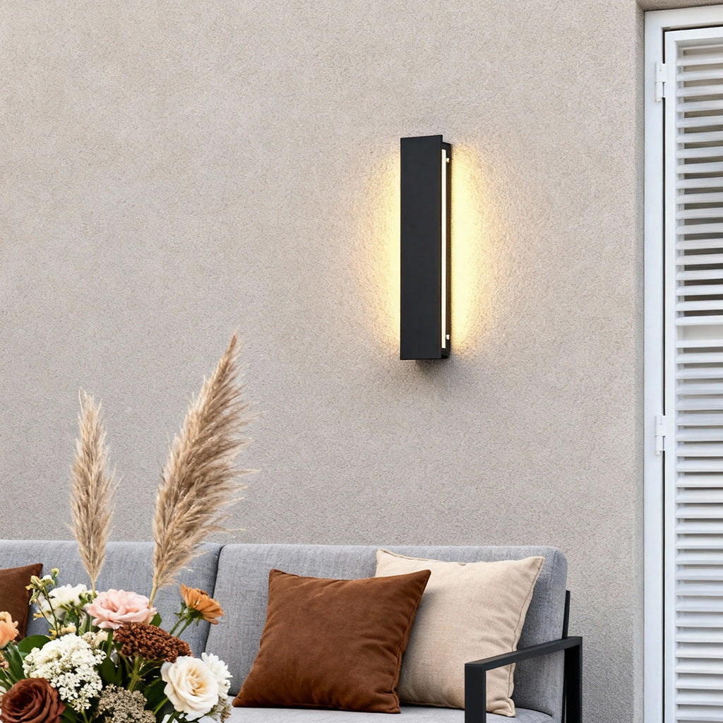 Linear Outdoor Wall Light - Modern Waterproof LED Fixture for Patios, Gardens, and Walkways