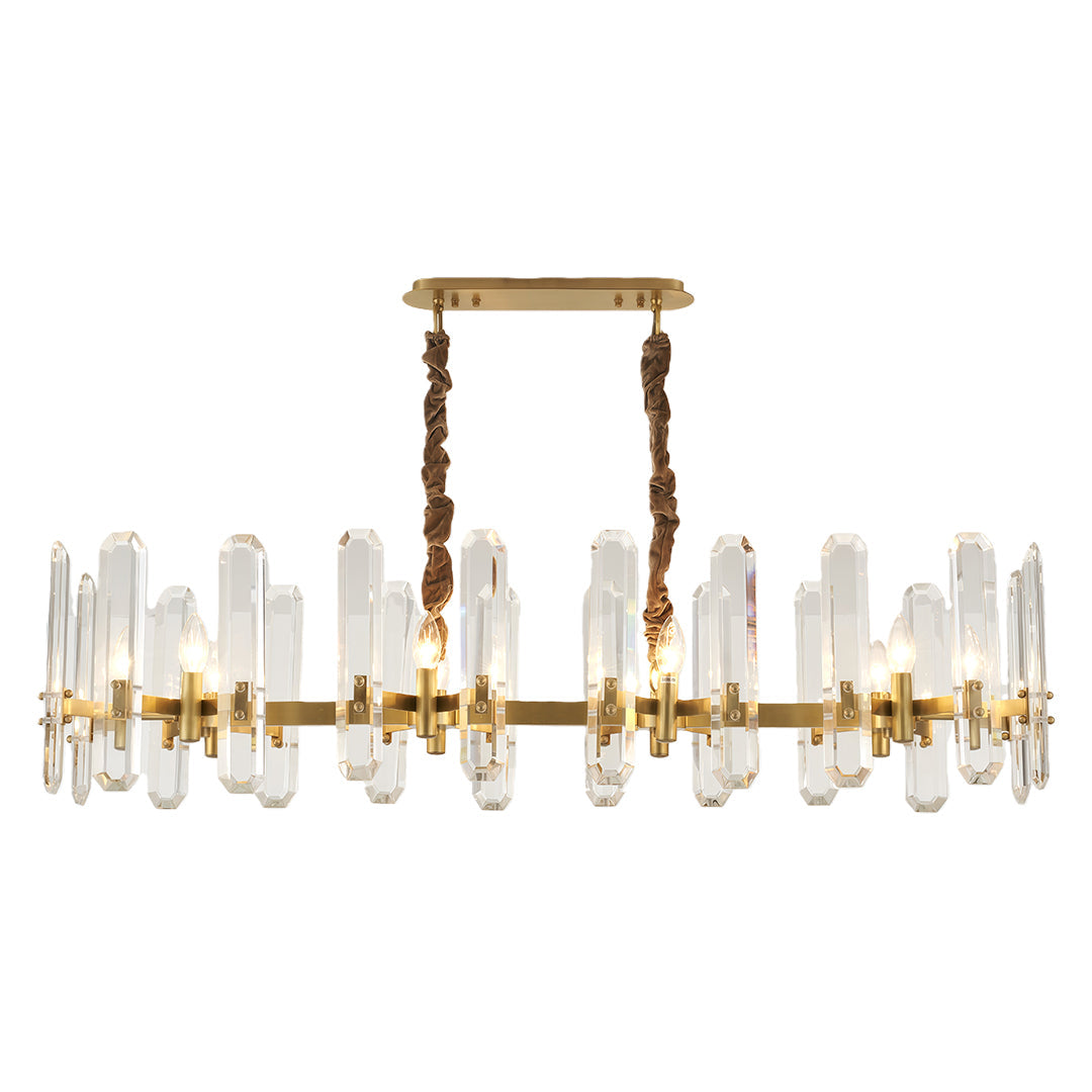 Brass Modern Luxury Glass Chandelier Ceiling Light