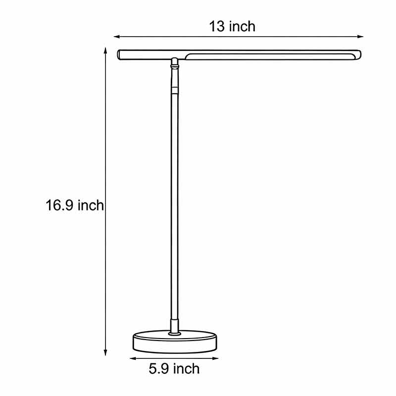 Linear Table Light Copper LED Adjustable Lamp