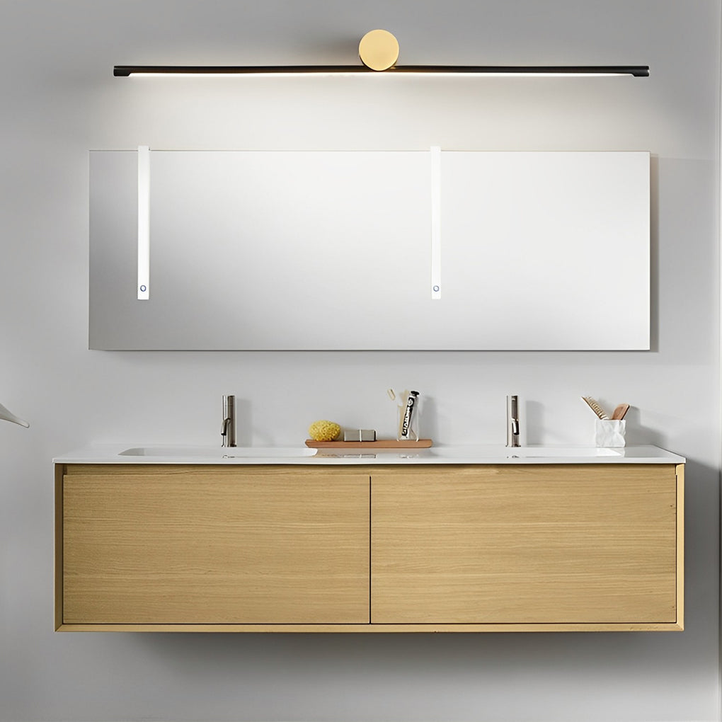 Linear Vanity Light Bar Dual-Color Bathroom Metal Light Fixture, Modern LED Lighting for Bathrooms, Contemporary Wall Sconce, Adjustable Color Temperature, Stylish Home Decor, Energy-Efficient Lighting Solution, Easy Installation for Vanities and Dressing