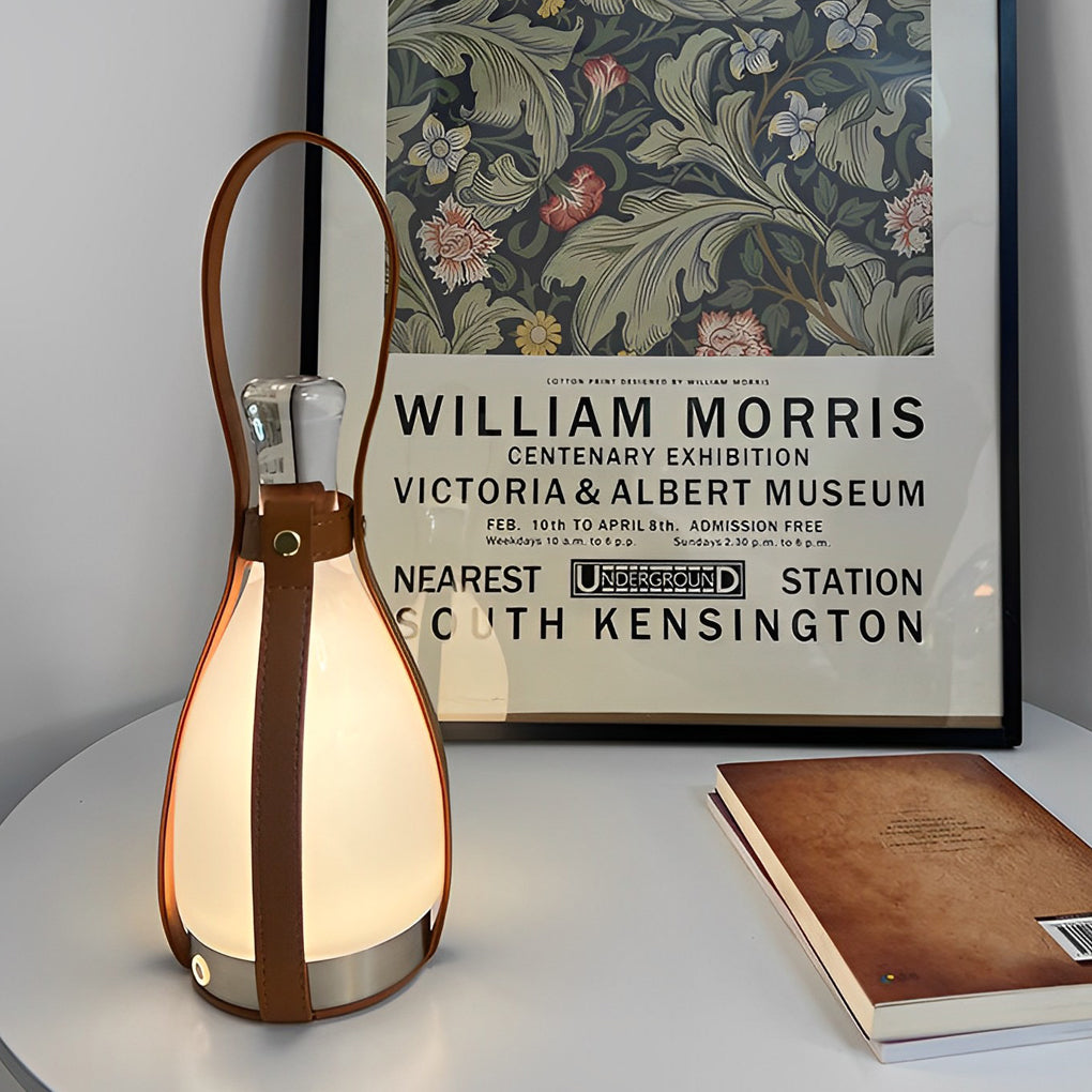 Mid-Century Liquor Bottle Table Lamp - Cordless Lighting decor