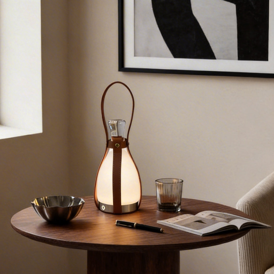 Mid-Century Liquor Bottle Table Lamp - Cordless Lighting decor