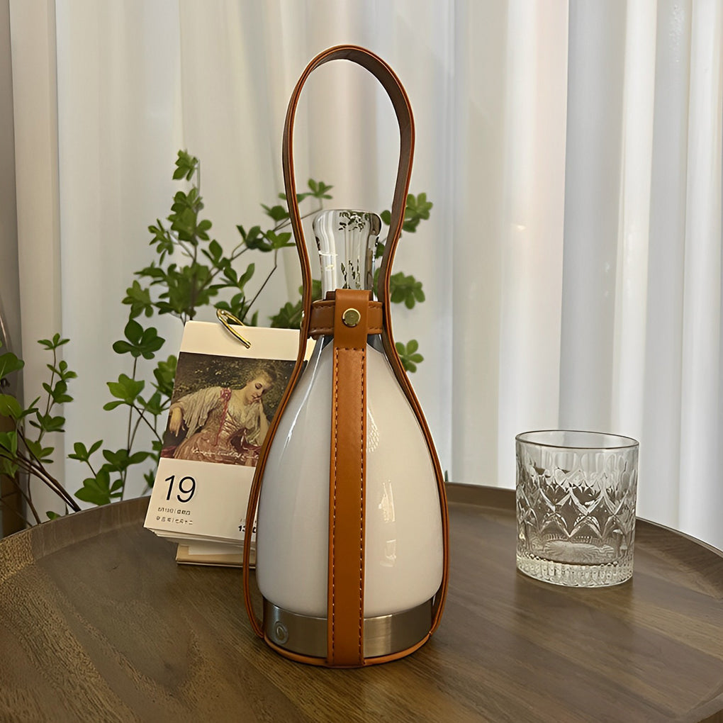 Mid-Century Liquor Bottle Table Lamp - Cordless Lighting decor