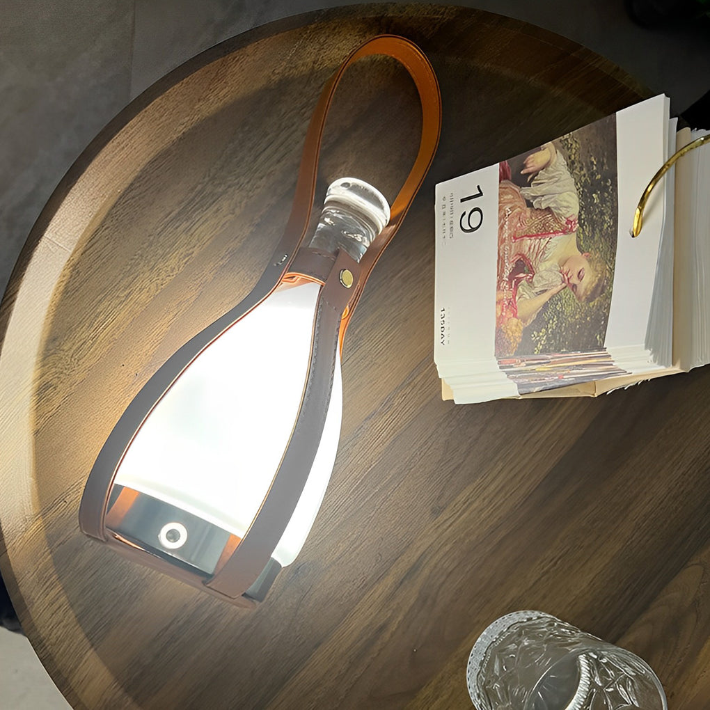 Mid-Century Liquor Bottle Table Lamp - Cordless Lighting decor