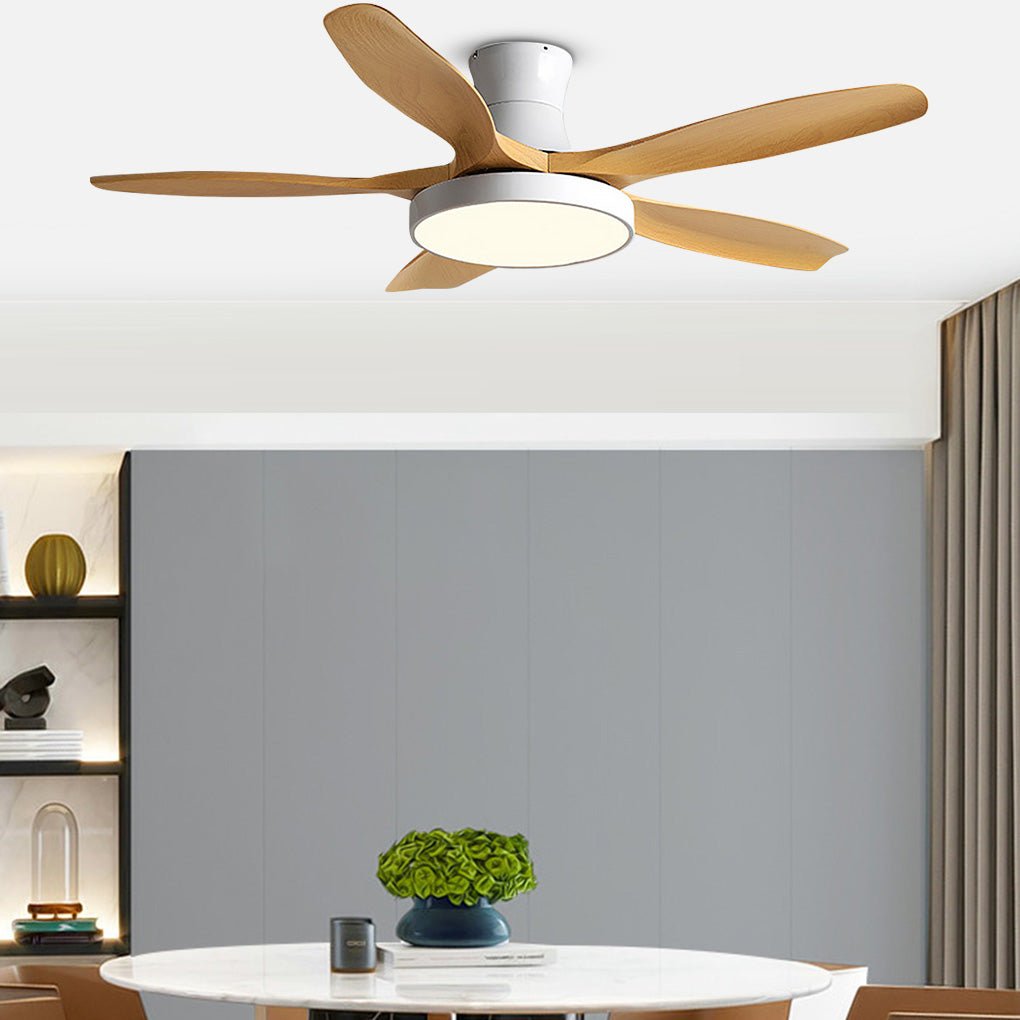 Modern Silent Inverter Ceiling Fan with LED Lights for Living Room
