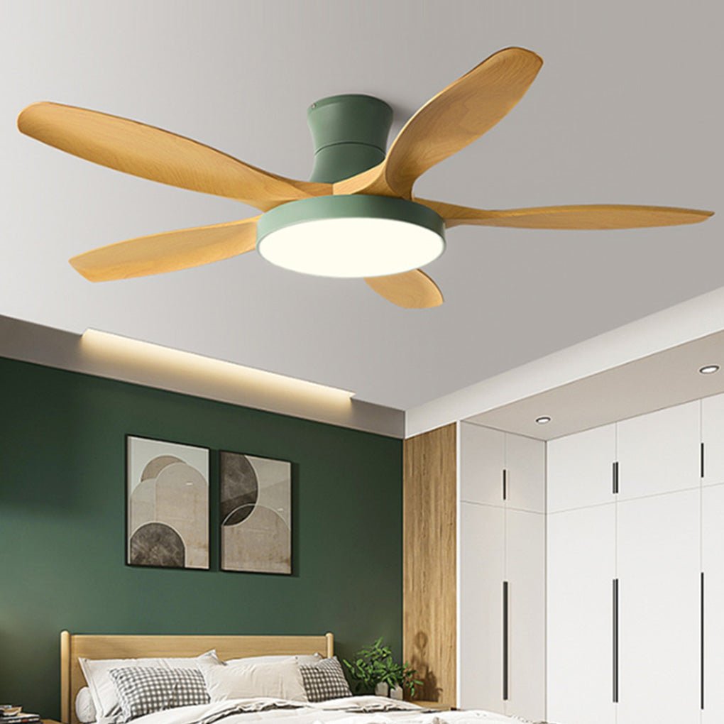 Modern Silent Inverter Ceiling Fan with LED Lights for Living Room