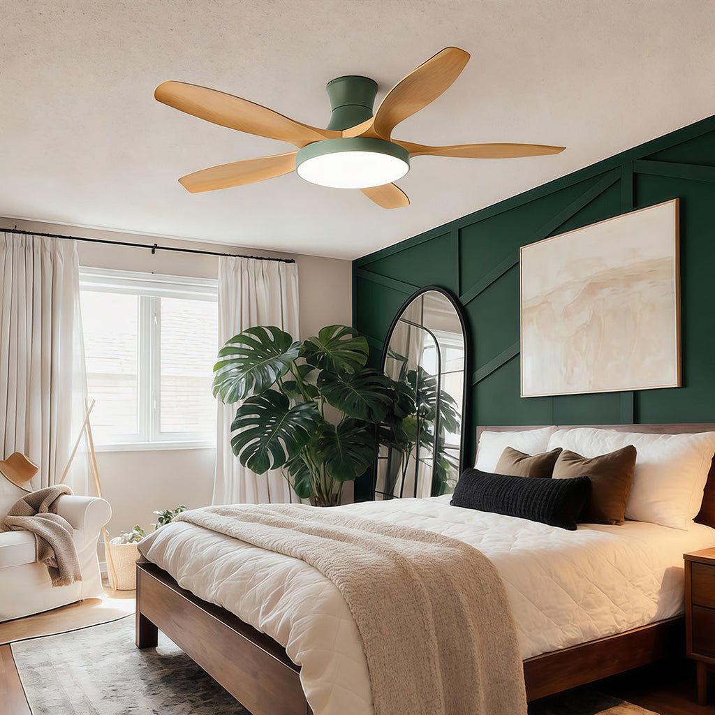 Modern Silent Inverter Ceiling Fan with LED Lights for Living Room