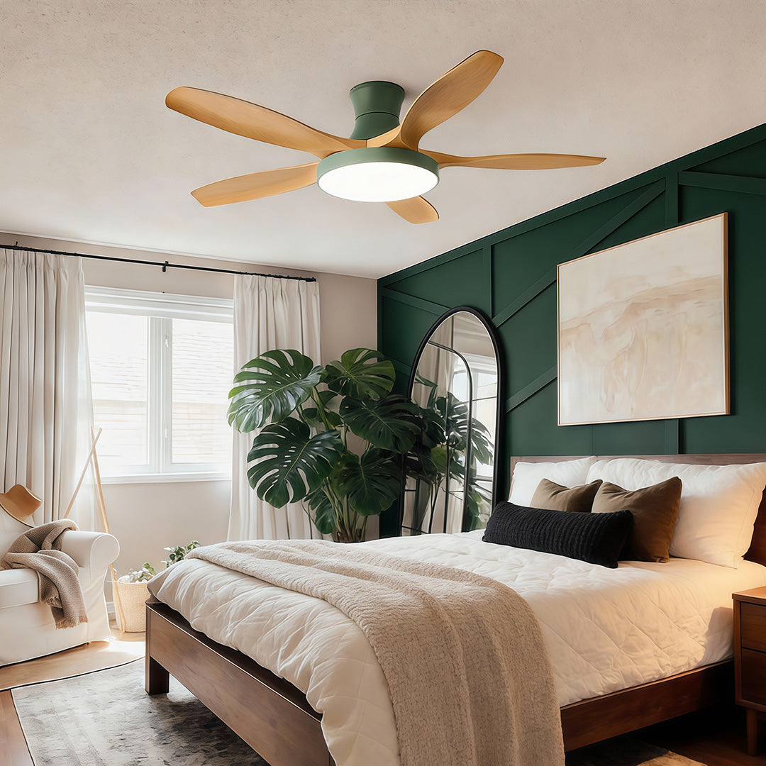 Modern Silent Inverter Ceiling Fan with LED Lights for Living Room