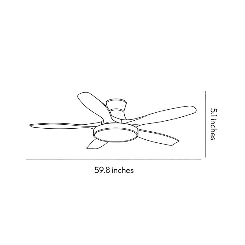 Modern Silent Inverter Ceiling Fan with LED Lights for Living Room
