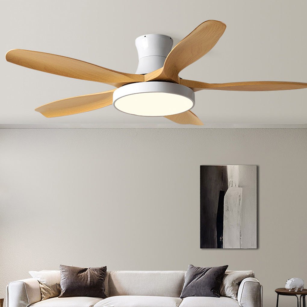 Modern Silent Inverter Ceiling Fan with LED Lights for Living Room