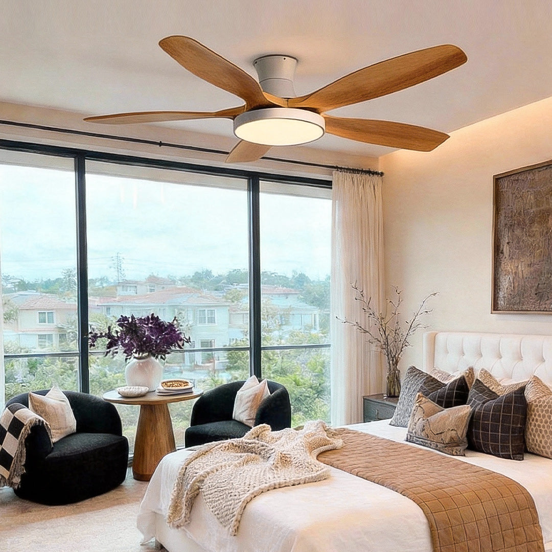 Modern Silent Inverter Ceiling Fan with LED Lights for Living Room