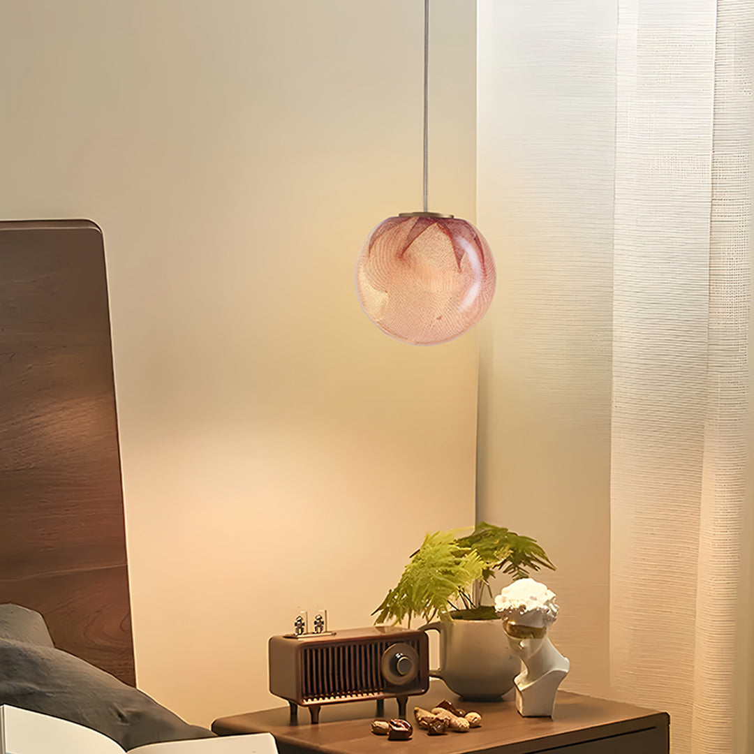 Glass Globe Pendant Light Modern Minimalist Design Single Head Fixture