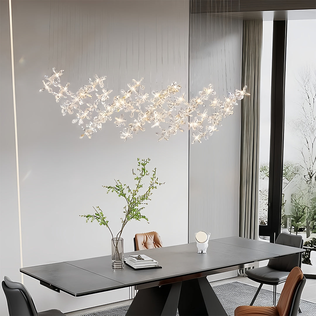 Rock Crystal Chandelier - Italian Flower Island Light