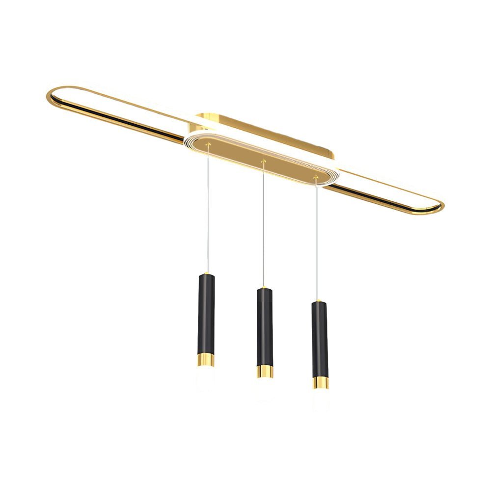 Long Circular 3-Step Dimming LED Modern Ceiling Light Fixture