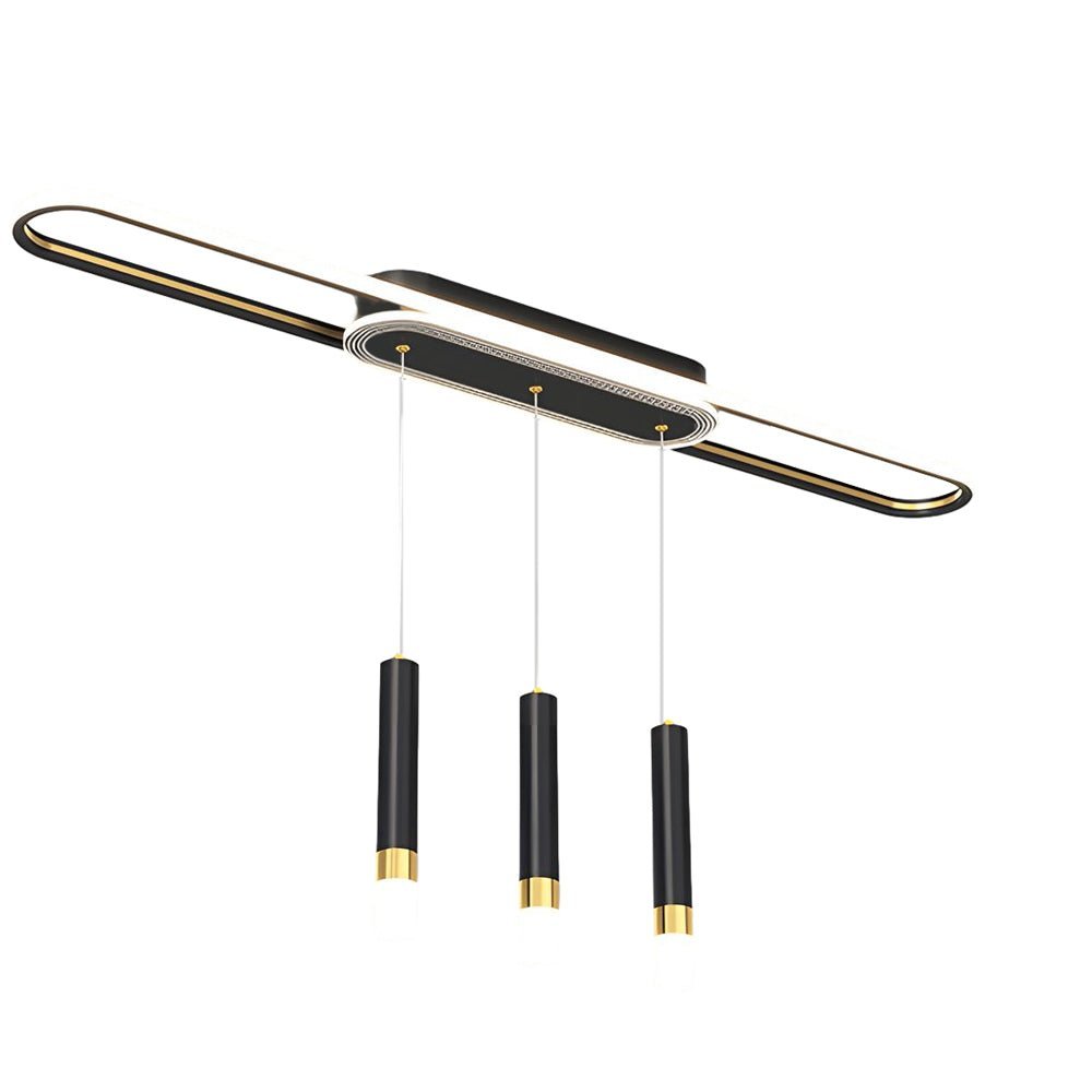 Long Circular 3-Step Dimming LED Modern Ceiling Light Fixture