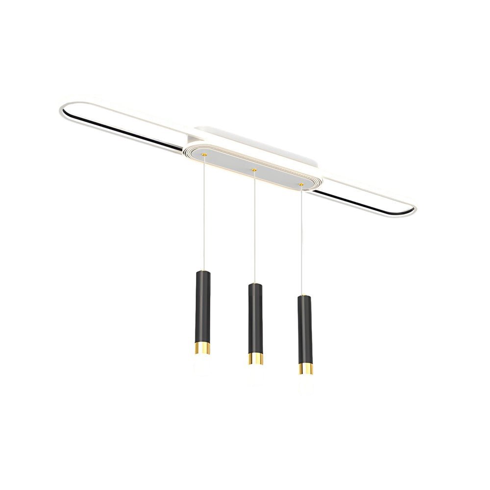 Long Circular 3-Step Dimming LED Modern Ceiling Light Fixture