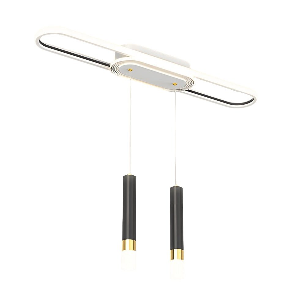 Long Circular 3-Step Dimming LED Modern Ceiling Light Fixture
