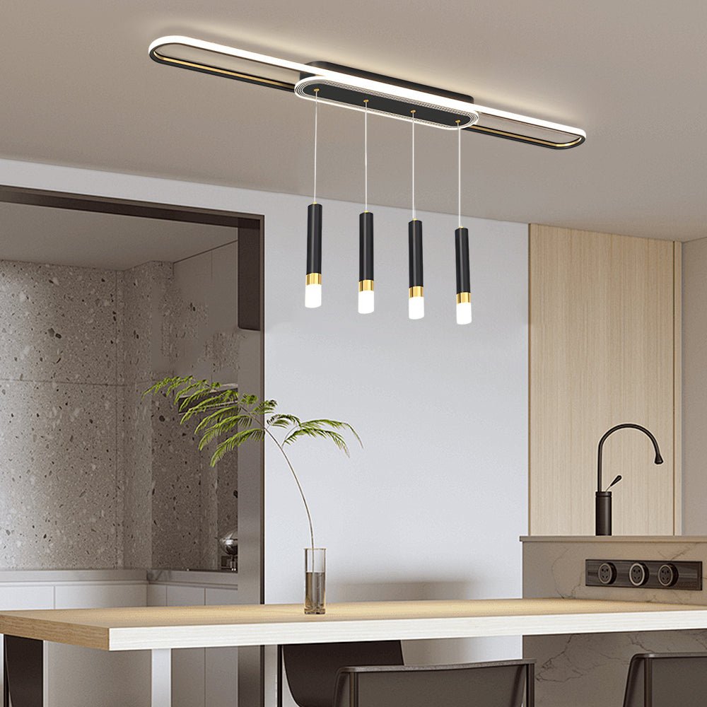 Long Circular 3-Step Dimming LED Modern Ceiling Light Fixture