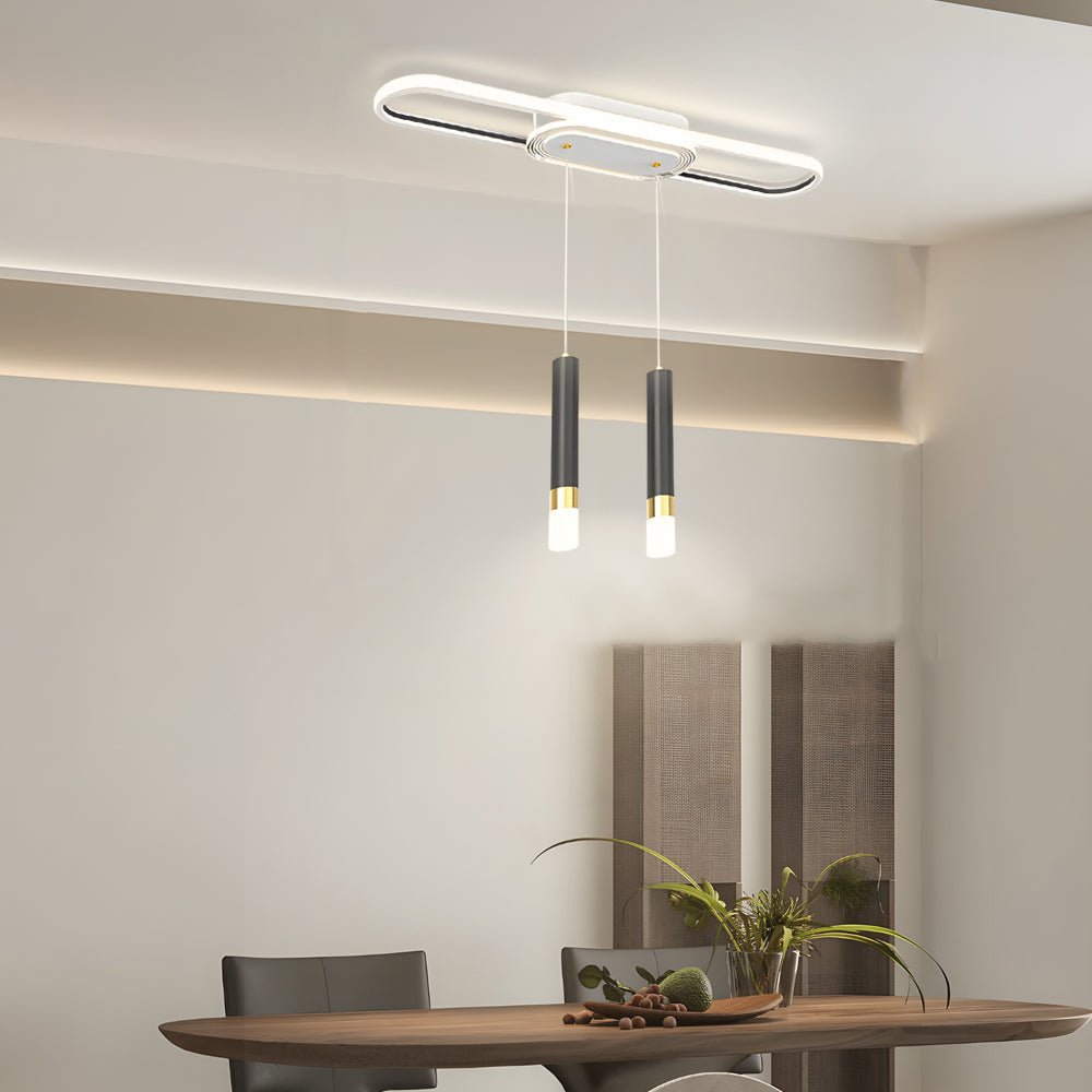 Long Circular 3-Step Dimming LED Modern Ceiling Light Fixture