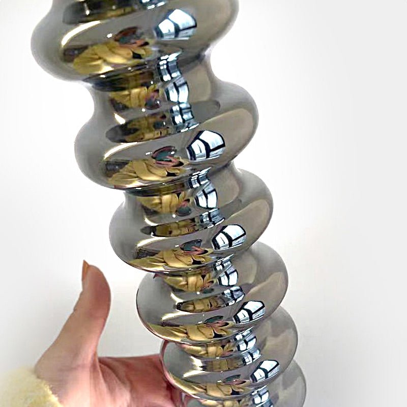 Modern Spiral Gourd Pendant Light - Colorful Metal Semi-Plated Design