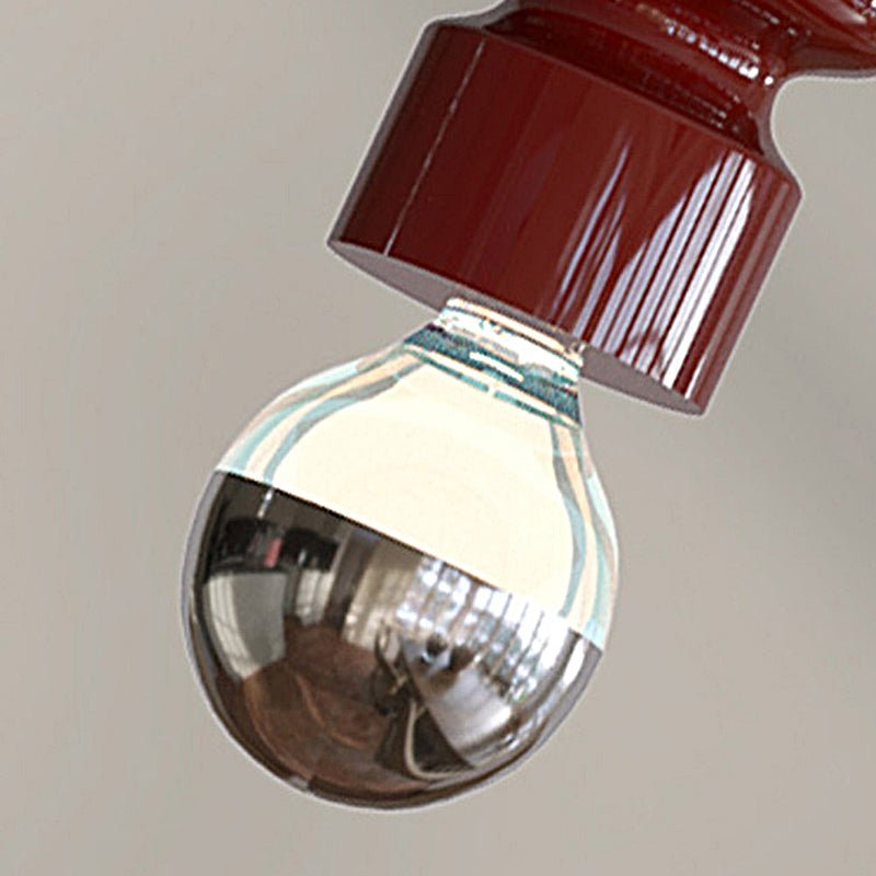Modern Spiral Gourd Pendant Light - Colorful Metal Semi-Plated Design