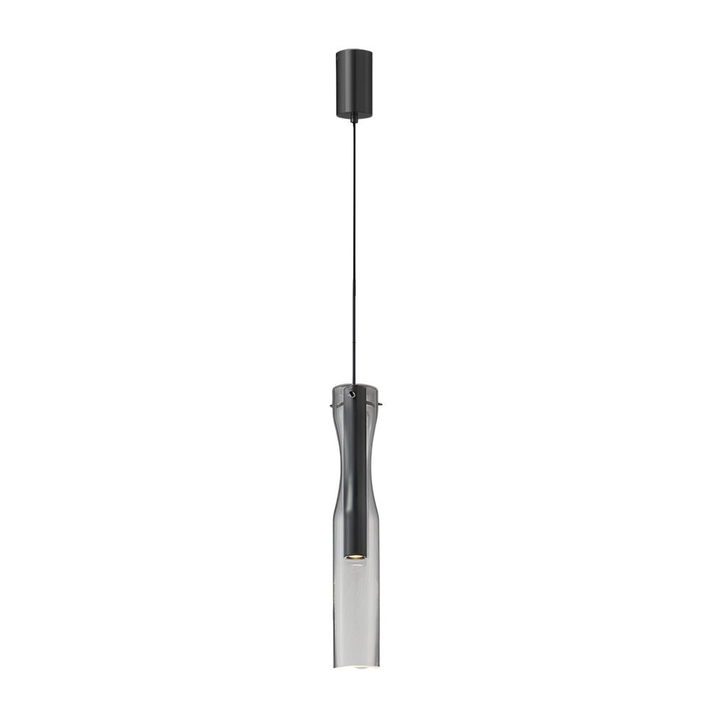 Long Glass Copper Pendant Light - 3 Step Dimming Modern Fixture