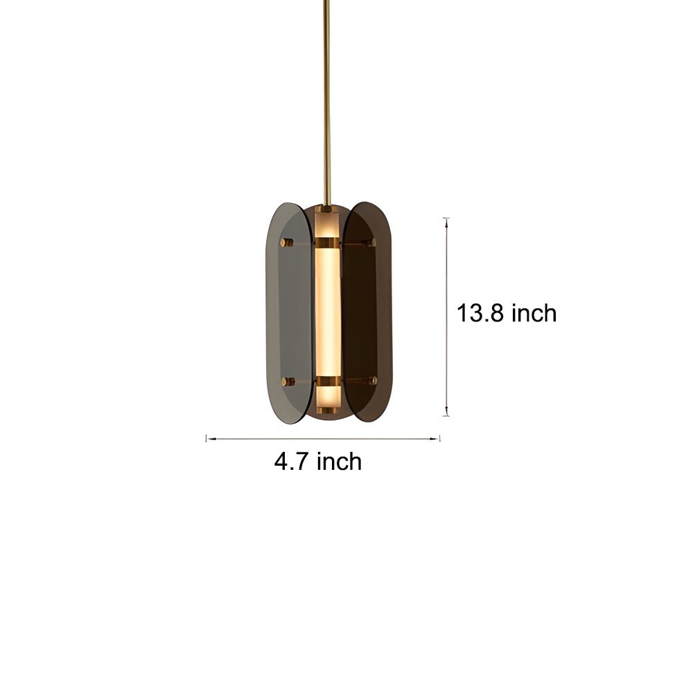 Nordic Luxury Round Glass LED Pendant Light - Small Simple Design