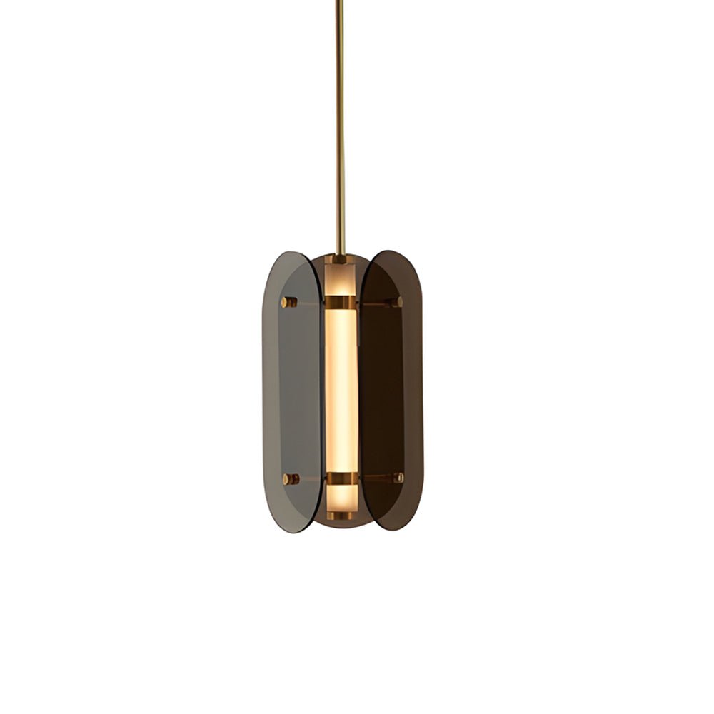 Nordic Luxury Round Glass LED Pendant Light - Small Simple Design