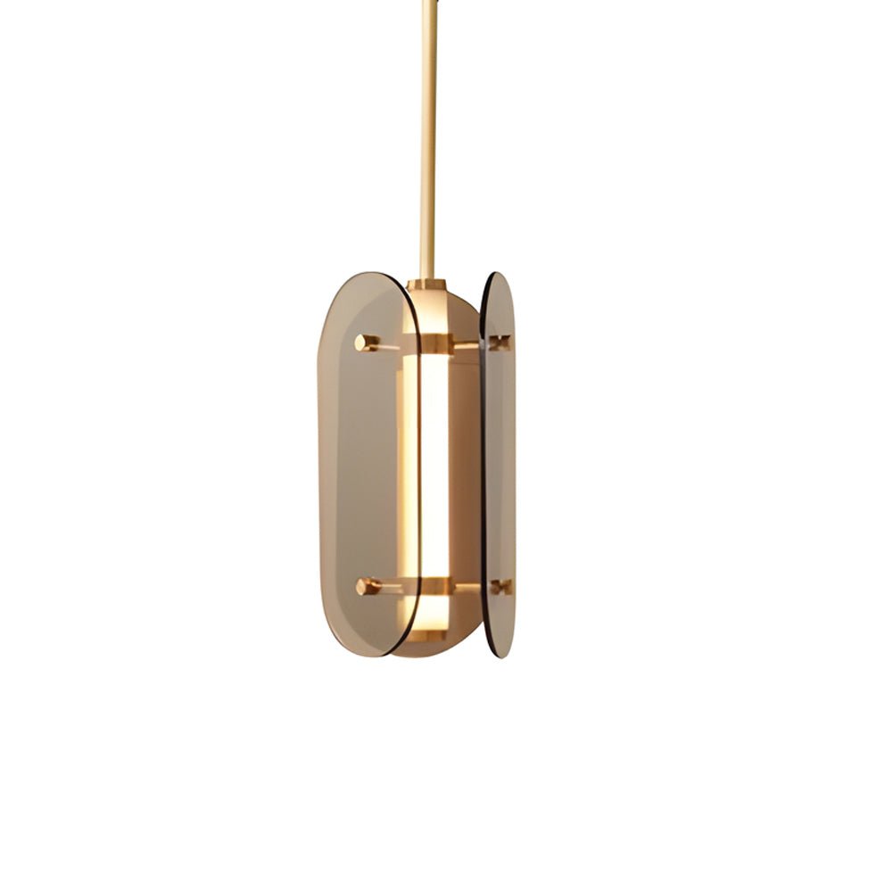 Nordic Luxury Round Glass LED Pendant Light - Small Simple Design