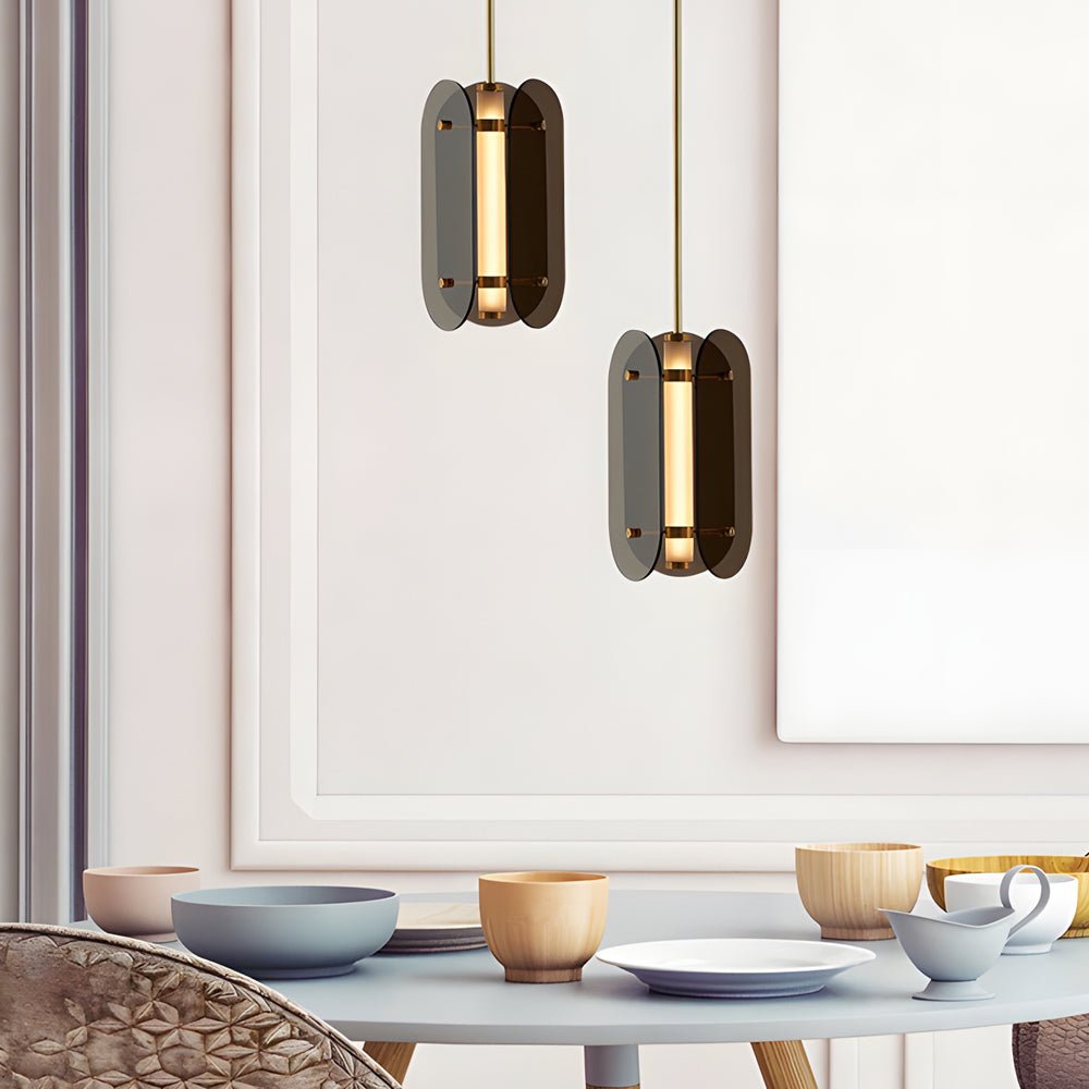 Nordic Luxury Round Glass LED Pendant Light - Small Simple Design