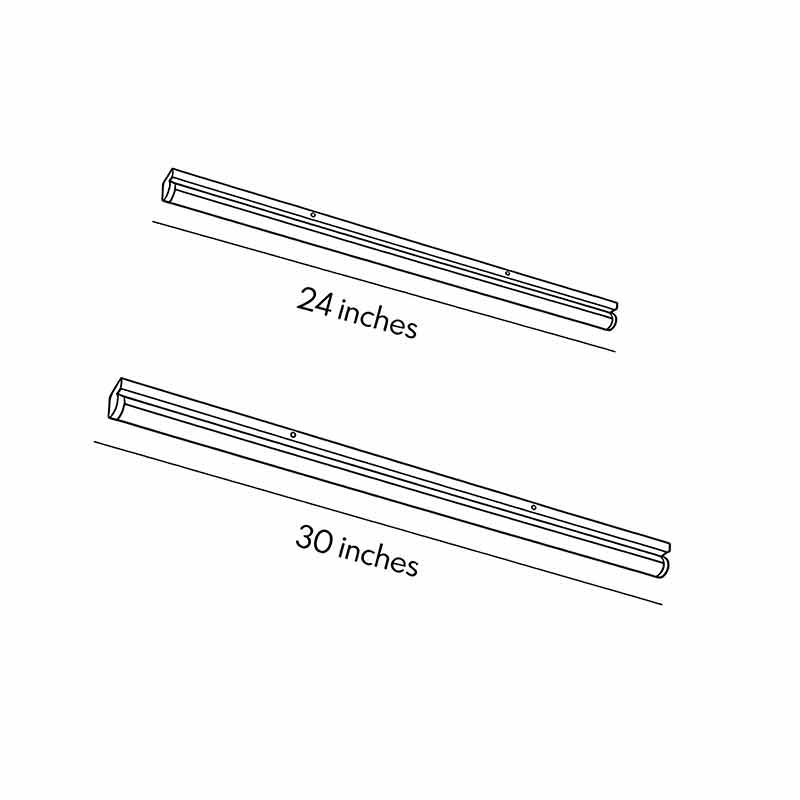 Long LED Ceiling Light - Modern White Aluminum Strip Light