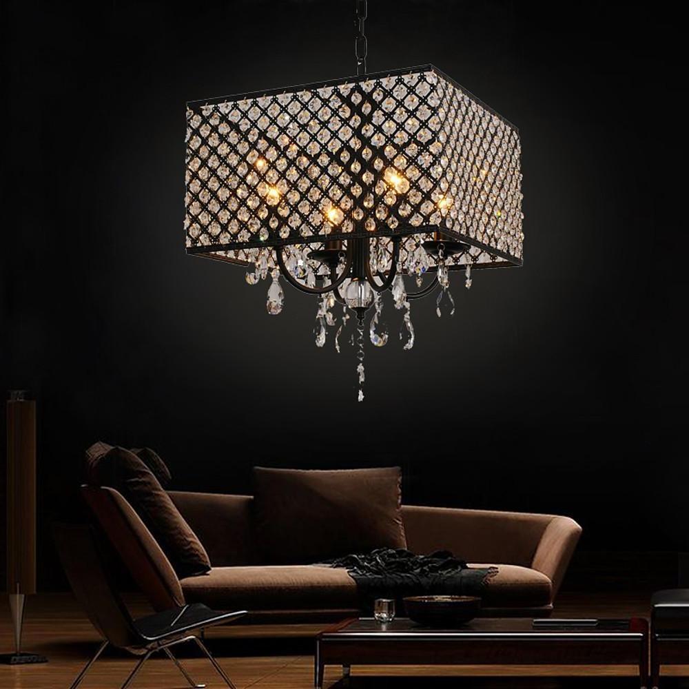 Square Electroplated Metal LED Pendant Chandelier - Nordic Design Light