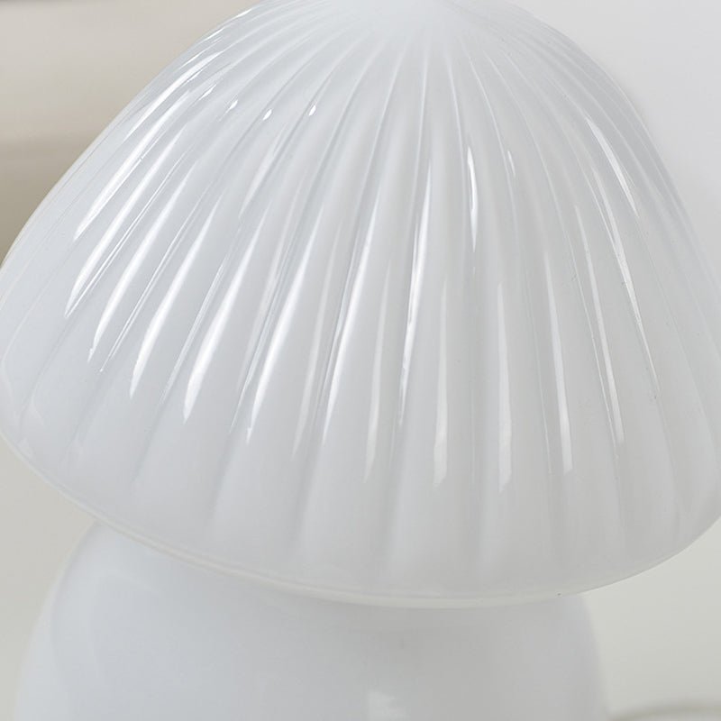 Lovely Glass LED Mushroom Lamp - Adorable Baby Night Light for Nursery Decor, Soft Glow Lighting, Cute Home Decor Gifts