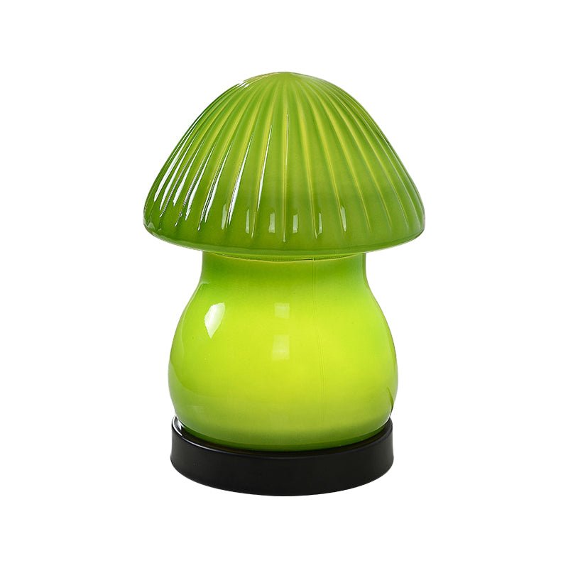 Lovely Glass LED Mushroom Lamp - Adorable Baby Night Light for Nursery Decor, Soft Glow Lighting, Cute Home Decor Gifts