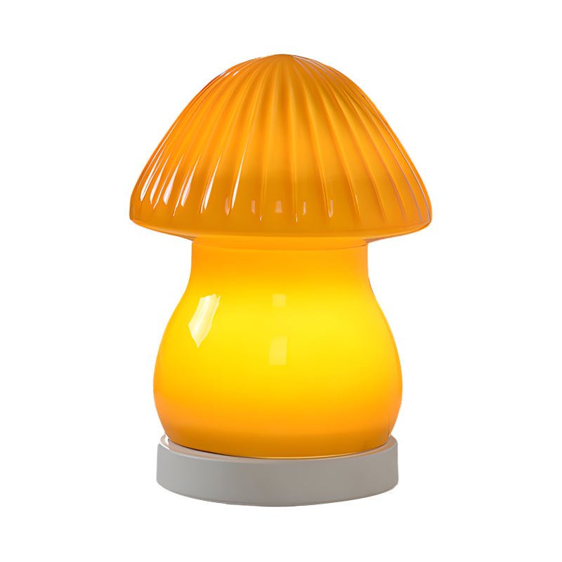 Lovely Glass LED Mushroom Lamp - Adorable Baby Night Light for Nursery Decor, Soft Glow Lighting, Cute Home Decor Gifts