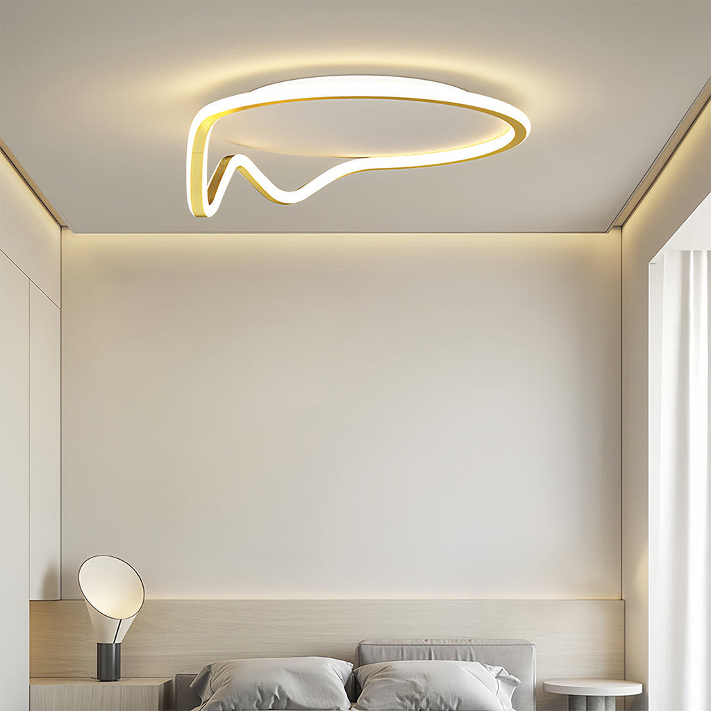Geometric Minimalist LED Flush Mount Light
