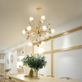 Modern Nordic Sputnik Chandelier - 12 Bulb Glass Bubble Design