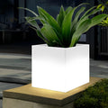 Luminous Flower Pots Square Waterproof LED Solar Light