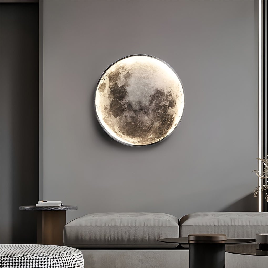 Full Moon LED Wall Lamp - Modern Round Artistic Night Light