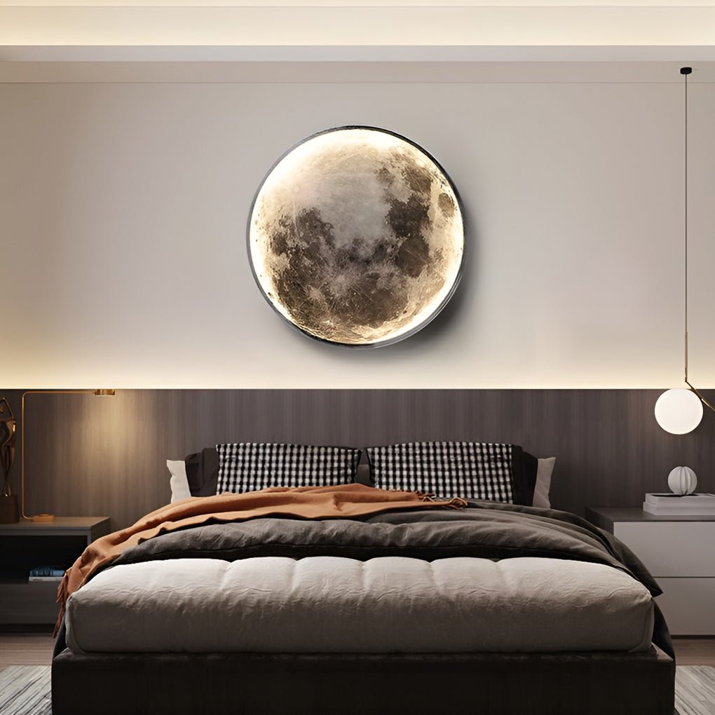 Full Moon LED Wall Lamp - Modern Round Artistic Night Light