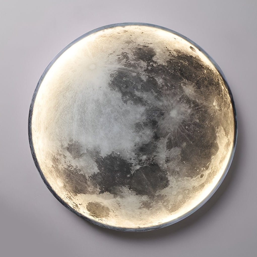 Full Moon LED Wall Lamp - Modern Round Artistic Night Light