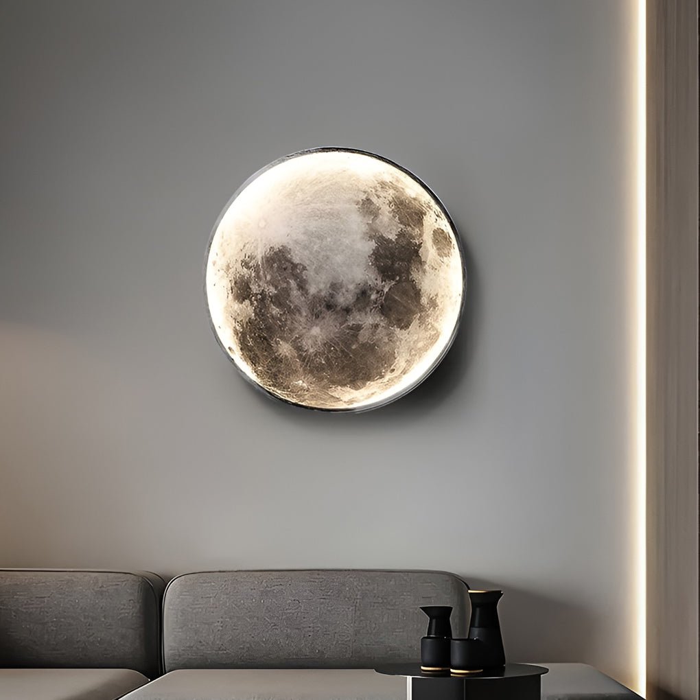 Full Moon LED Wall Lamp - Modern Round Artistic Night Light