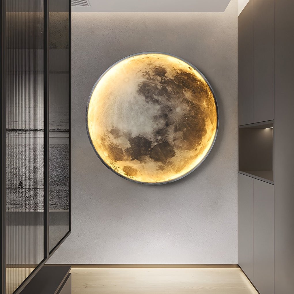 Full Moon LED Wall Lamp - Modern Round Artistic Night Light