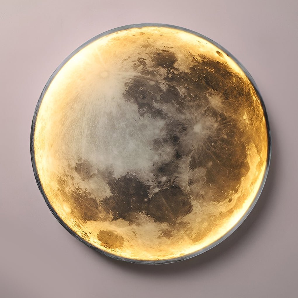 Full Moon LED Wall Lamp - Modern Round Artistic Night Light