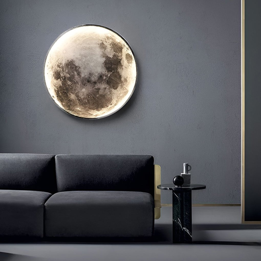 Full Moon LED Wall Lamp - Modern Round Artistic Night Light