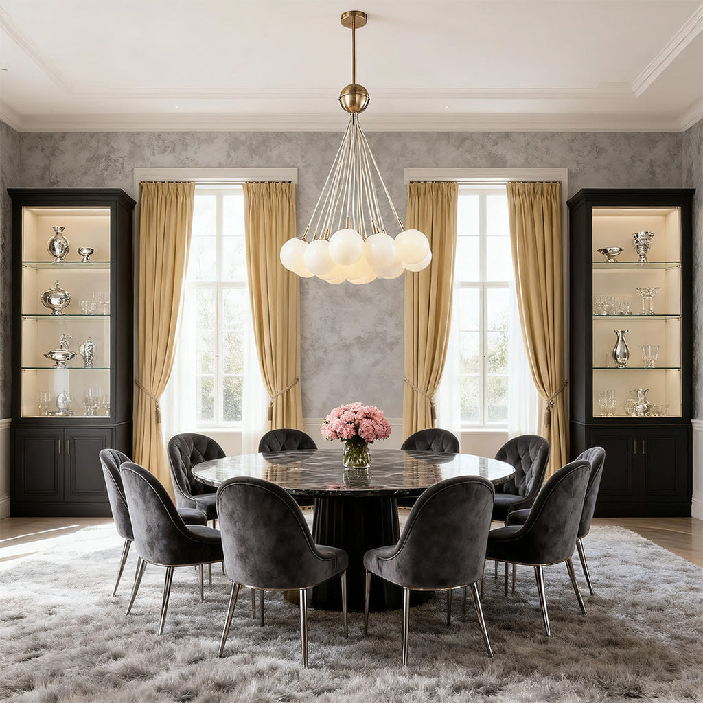 Bubble Glass Chandelier - Chic Luxurious Ceiling Light, Nordic Design, Unique Home Decor
